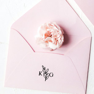 Tampons Encreurs Monogramme à feuille simple
