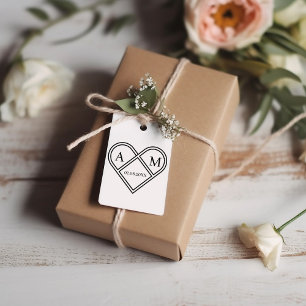 Tampons Encreurs Monogramme de coeur personnalisable