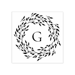 Tampons Encreurs Monogramme de couronne feuilleté