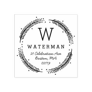 Tampons Encreurs Monogramme de couronne rustique