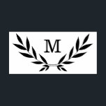 Tampons Encreurs Monogramme de la branche de Rustic Laurel<br><div class="desc">Branche de laurier rustique,  timbre d'encre en caoutchouc monogramme. Personnalisez le style de texte et de police de personnaliser.</div>