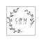 Monogramme de mariage à couronne de feuillage