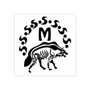Tampons Encreurs Monogramme d'Hyena tribal striée