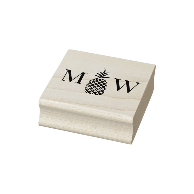 Tampons Encreurs Monogramme initial couple marié(e) Ananas #11 2 (Tampon)