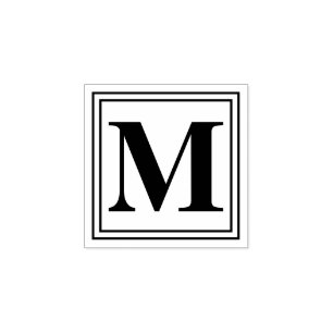 Tampons Encreurs Monogramme Initial Simple de Base