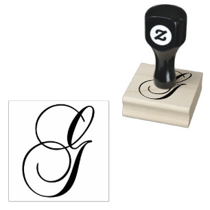 Tampons Encreurs Monogramme lettre G en écriture calligraphique cla