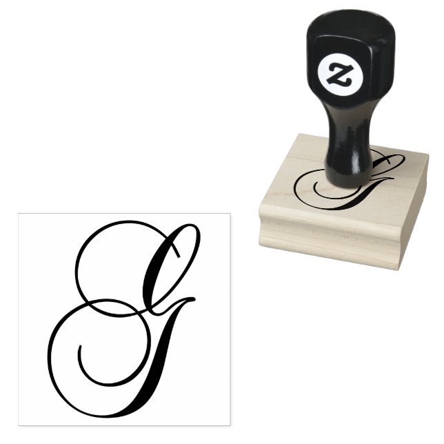 Tampons Encreurs Monogramme lettre G en écriture calligraphique cla (Tamponné)