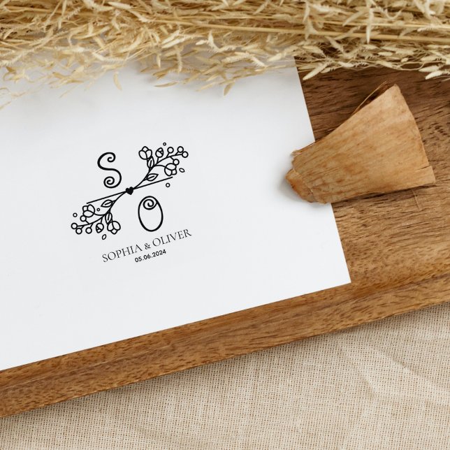 Tampons Encreurs Monogramme Mariage moderne (Créateur téléchargé)