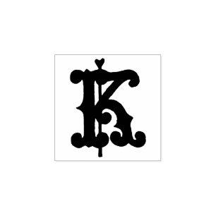 Tampons Encreurs Monogramme médiéval Lettre Vintage K