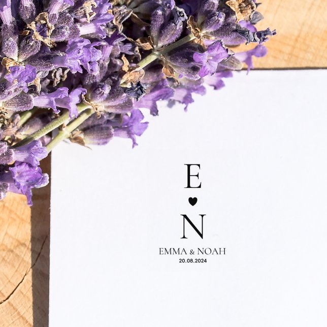 Tampons Encreurs Monogramme minimaliste moderne Mariage (Créateur téléchargé)