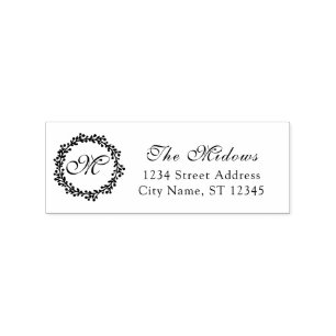 Tampons Encreurs Monogramme Nom de famille RSVP Adresses Royal Laur