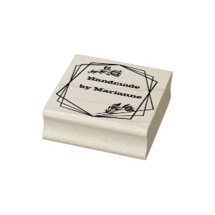 Tampons Encreurs monogramme personnalisé vintage géométrique floral