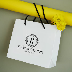 Tampons Encreurs Monogramme Personnalisé vintage, Petite Entreprise