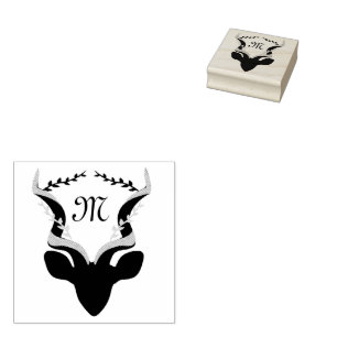 Tampons Encreurs Monogramme silhouette de l'Antelope foncé