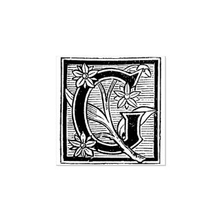 Tampons Encreurs Monogramme Vintage Floral design initial Lettre G