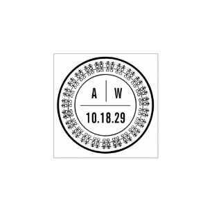 Tampons Encreurs Monogrammes & Anneau Double Bonheur Mariage Chinoi