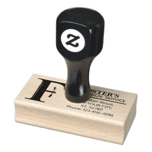 Tampons Encreurs Monographie mécanique personnalisable. "F" initial