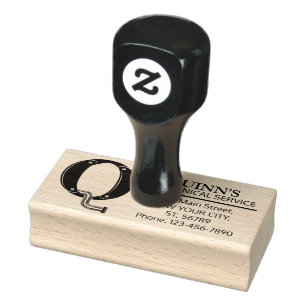 Tampons Encreurs Monographie mécanique personnalisable. "Q" initial