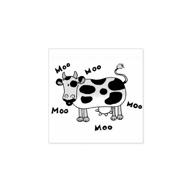 Tampons Encreurs moo moo vache de ferme (Impression)