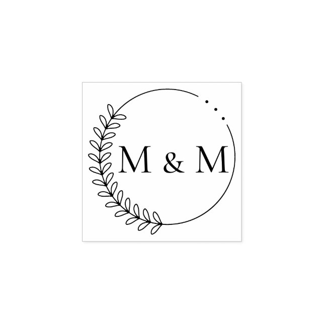 Tampons Encreurs Motif floral, Initiales, Monogram (Impression)