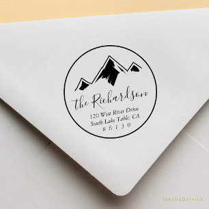 Tampons Encreurs Mountain Sketch Return Address Self-inking