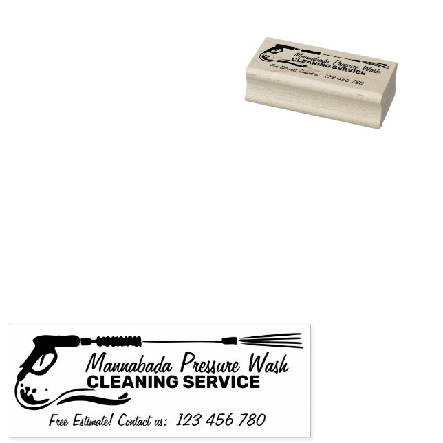 Tampons Encreurs Nettoyage de la maison Pro à la pression noire (Tamponné)