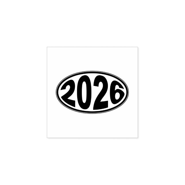 Tampons Encreurs New Year 2026 Oval Sticker (Impression)
