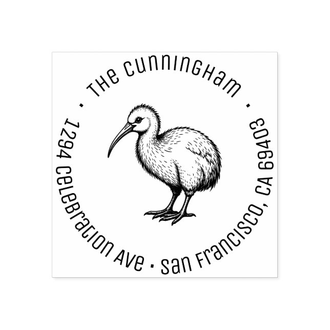 Tampons Encreurs New Zealand Baby Kiwi Nom de famille Adresse de re (Impression)