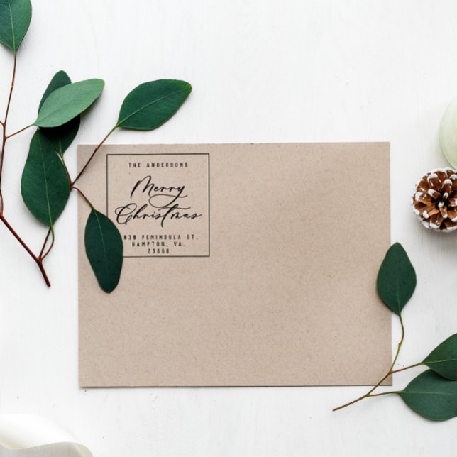 Tampons Encreurs Noël moderne élégant script minimal unique (Créateur téléchargé)