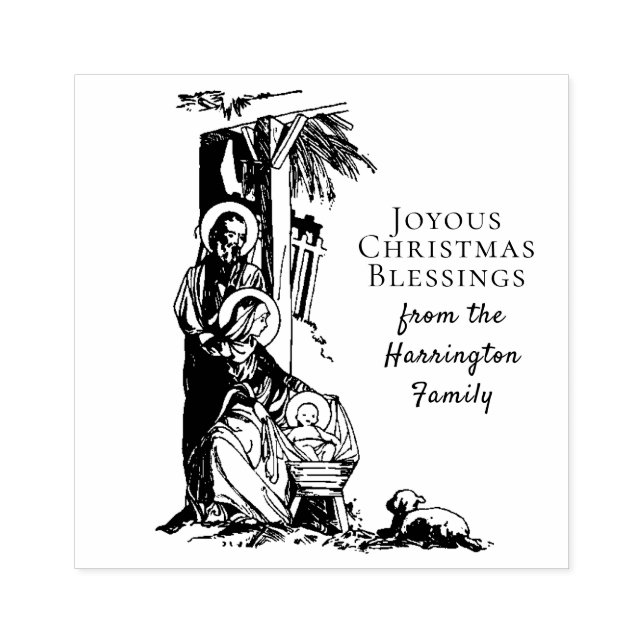 Tampons Encreurs Noël Nativité Jésus Marie St. Joseph Catholique (Impression)