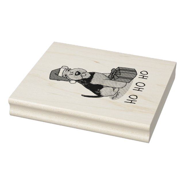 Tampons Encreurs Noël Père Noël Casquette Welsh Terrier Chien migno (Tampon)