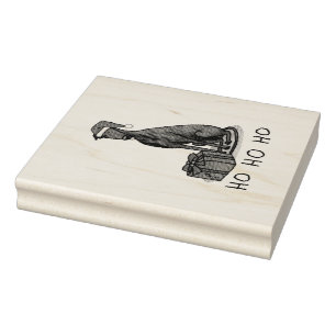 Tampons Encreurs Noël Santa Hat Greyhound Chien (brindle) mignonne