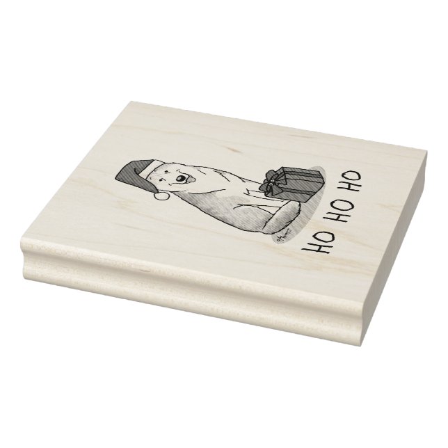 Tampons Encreurs Noël Santa Hat Sibérien Husky (argent) mignonne (Tampon)