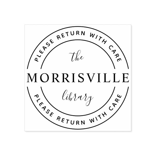 Tampons Encreurs Nom De Bibliothèque Personnalisé Bois S'Il Vous Pl (Impression)