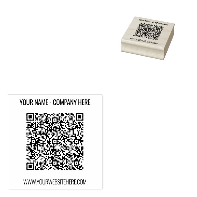 Tampons Encreurs Nom de code QR personnalisé Site Web Timbre en cao (Tamponné)