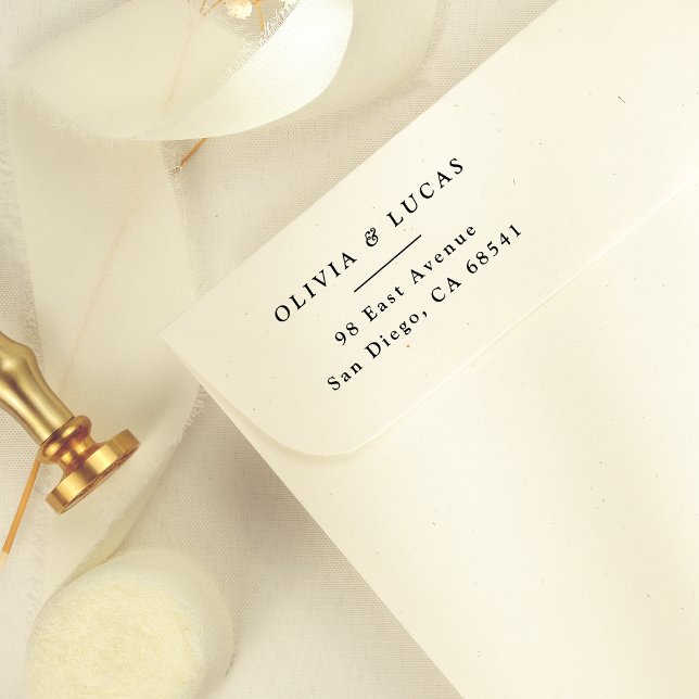 Tampons Encreurs Nom de couple officiel Adresse de retour simple (Rubber Stamp Mock-up)