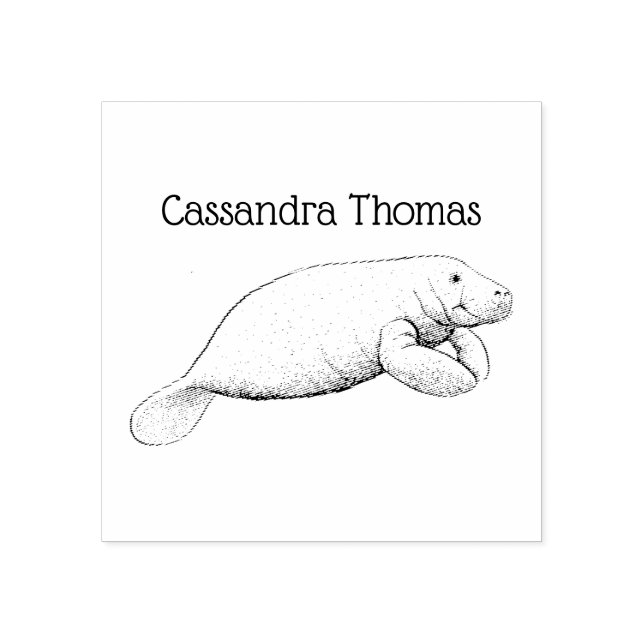 Tampons Encreurs Nom de dessin vintage Manate (Impression)