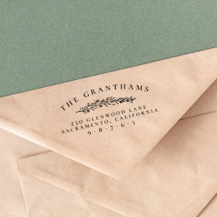 Tampons Encreurs Nom de famille botanique classique Adresse de reto