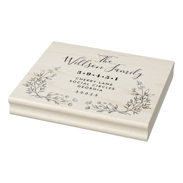 Tampons Encreurs Nom de famille de la couronne Adresse de retour Ti (Tampon)