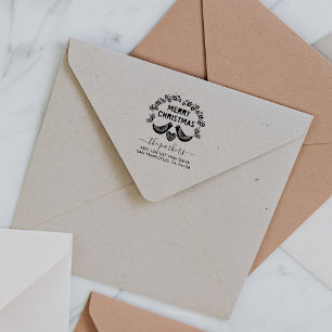 Tampons Encreurs Nom de famille de Noël Signature Adresse de retour