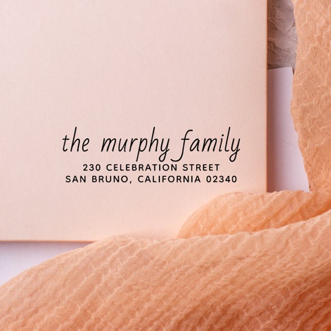 Tampons Encreurs Nom de famille do-it-yourself simple et adresse de (Rubber Stamp Mock-up)