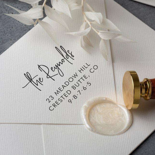 Tampons Encreurs Nom de famille et adresse de domicile Adresse de r (Créateur téléchargé)