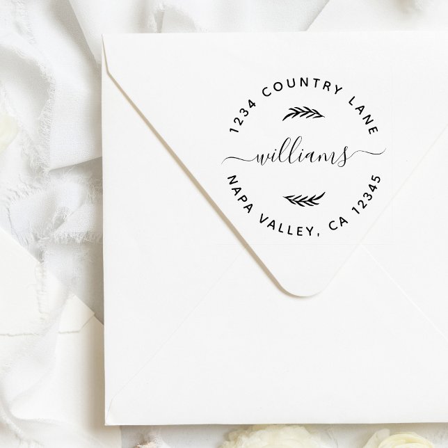 Tampons Encreurs Nom de famille personnalisé Adresse de retour (Créateur téléchargé)