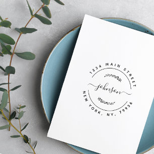 Tampons Encreurs Nom de famille personnalisé Adresse de retour