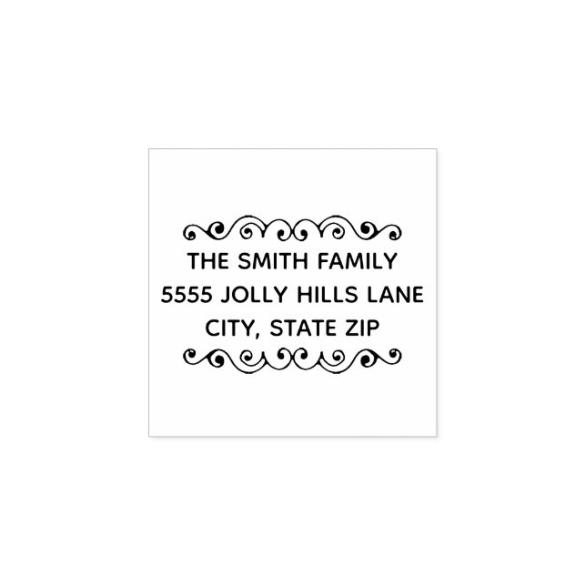 Tampons Encreurs Nom de famille personnalisé mignon Adresse de reto (Impression)