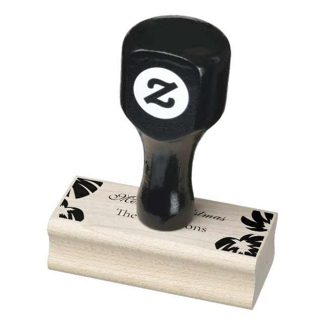 Tampons Encreurs Nom de famille personnel Joyeux message de Noël (Tampon)