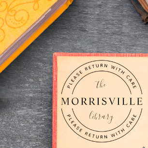 Tampons Encreurs Nom de la bibliothèque   Arrondi Personnalisé À Pa