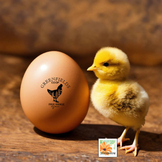 Tampons Encreurs Nom de la ferme de la poule fleurie RUSTIQUE