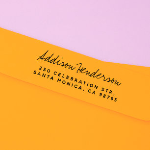 Tampons Encreurs Nom de la police de signature et adresse de retour