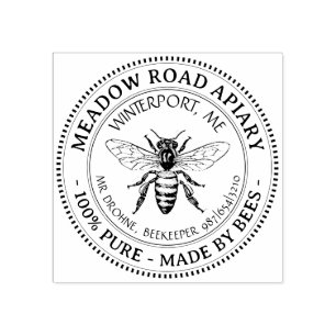 Tampons Encreurs Nom de l'apiculteur d'abeilles de l'abeille promot